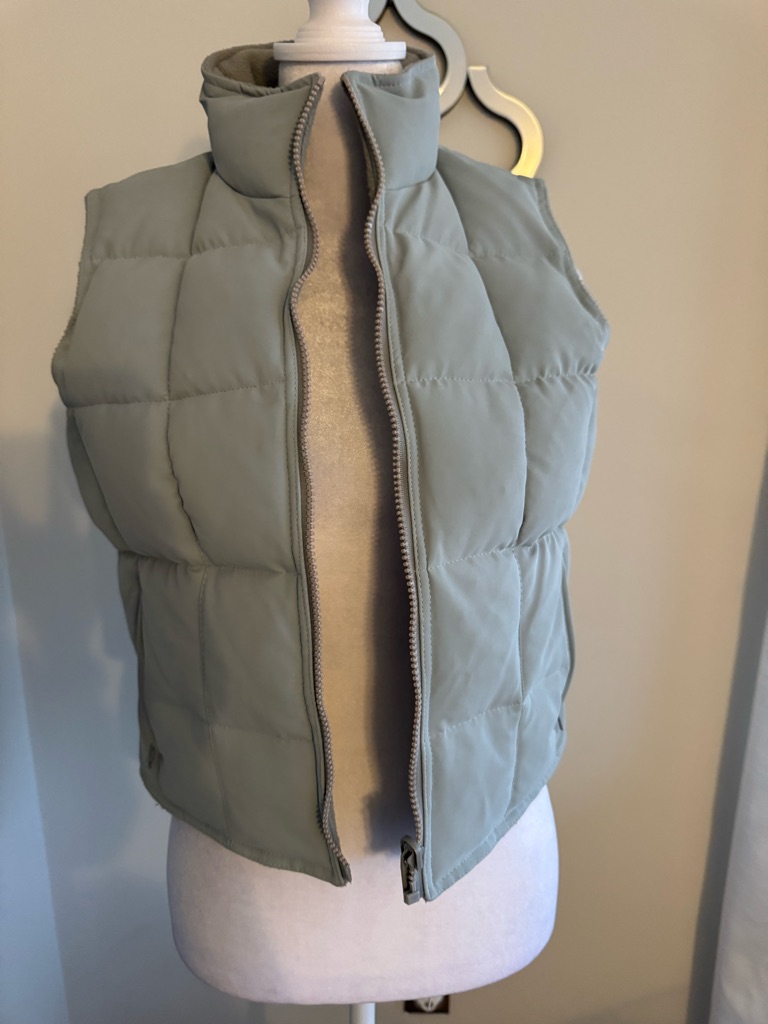 Light Blue Quilted Puffer Vest
